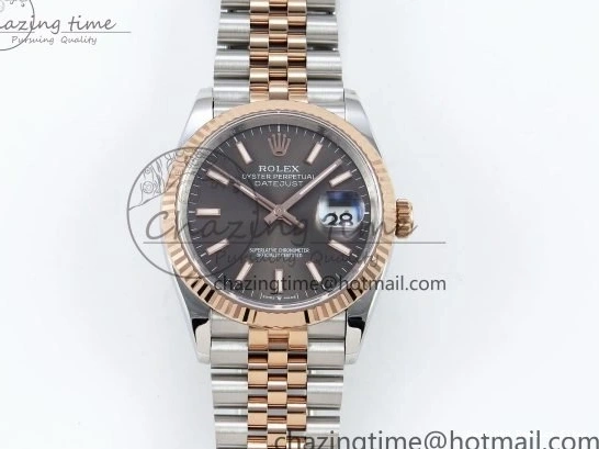 Good Copy Rolex Watches VR Brown Bracelet Best APF Edition 126231 RG 36 on FreshLook Sitck 1:1 SS DateJust Dial Jubilee 1590 904L Steel 0112